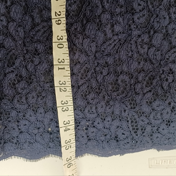 Adrianna Papell Sz 4 Office Floral Lace Square Neck Sheath Cocktail Dress - Picture 12 of 14